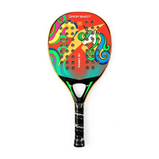 RAQUETE DROP SHOT BEACH TENNIS PONY INFANTIL - LARANJA/VERMELHO